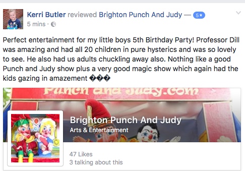 punch and judy pupet kids show